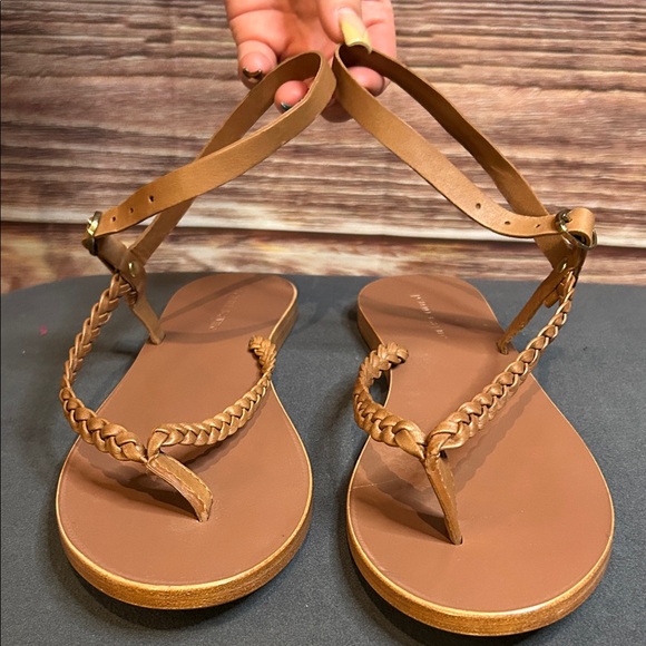 NWOT Jenni Kayne Genuine Leather Braided Tan Sandals | Size 41 / 10 - Picture 8 of 11